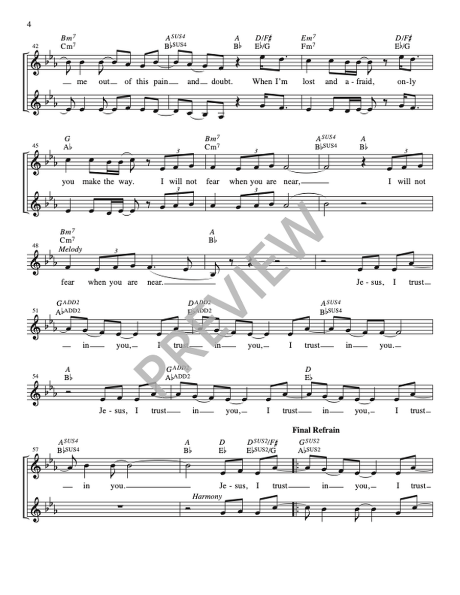 Jesus, I Trust in You - Guitar edition Guitar scores gallery preview page 4
