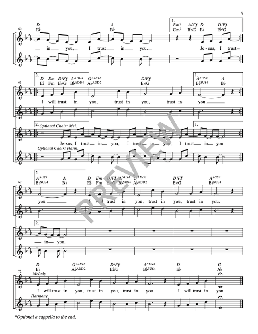 Jesus, I Trust in You - Guitar edition Guitar scores gallery preview page 5