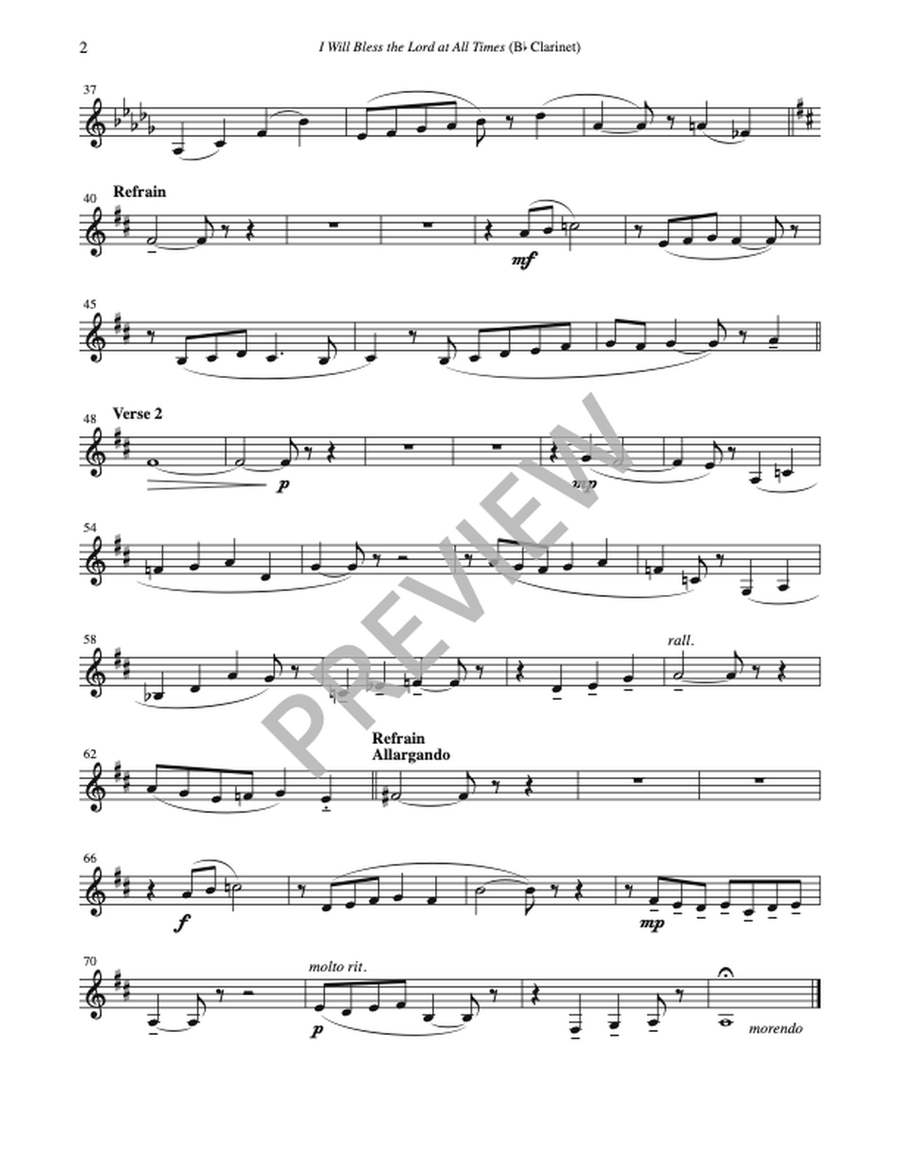 I Will Bless the Lord at All Times - Instrument edition English Horn scores gallery preview page 4