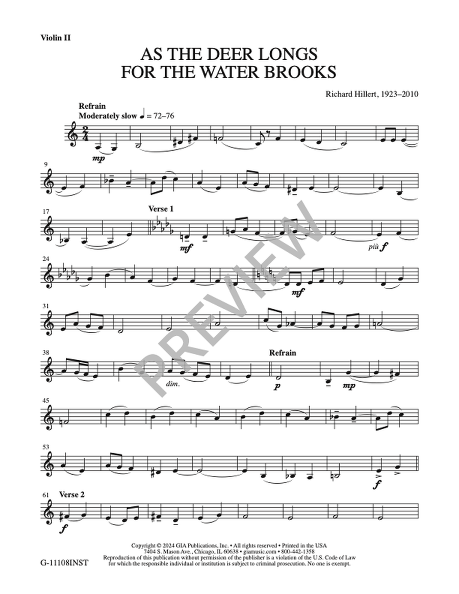 As the Deer Longs for the Water Brooks - Instrument edition Oboe scores gallery preview page 5