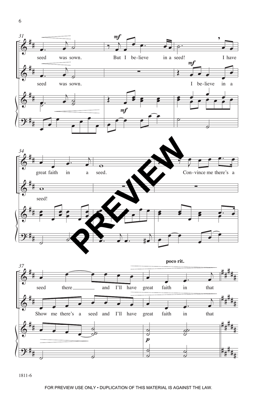 I Believe in a Seed I Believe in a Seed School and Community scores gallery preview page 6
