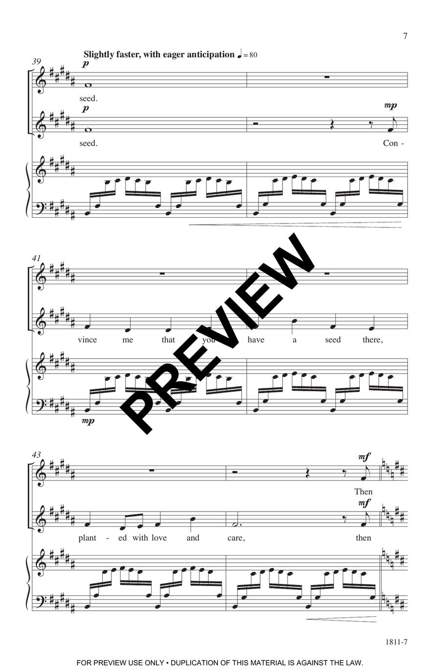 I Believe in a Seed I Believe in a Seed School and Community scores gallery preview page 7