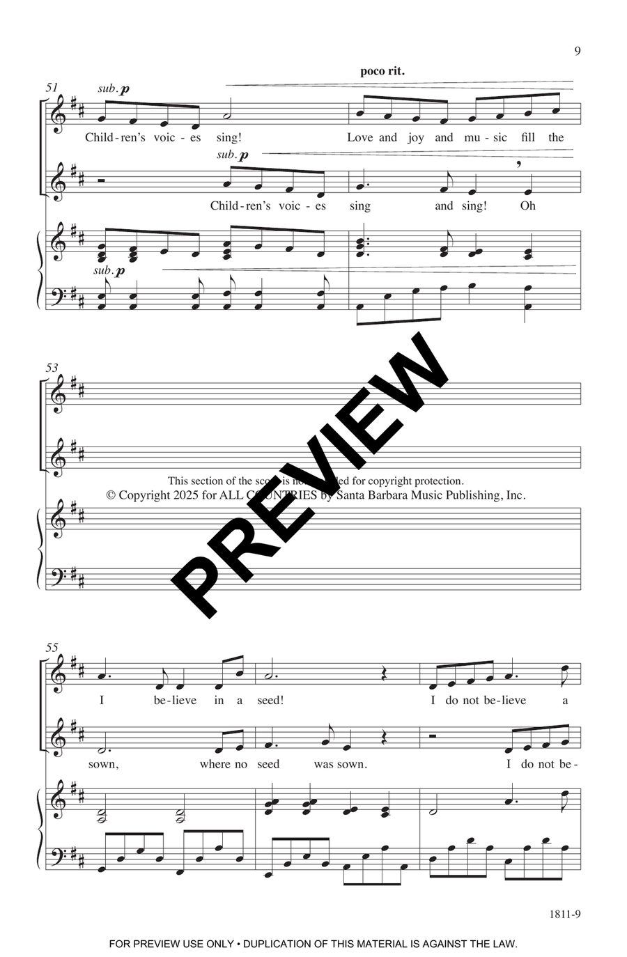 I Believe in a Seed I Believe in a Seed School and Community scores gallery preview page 9