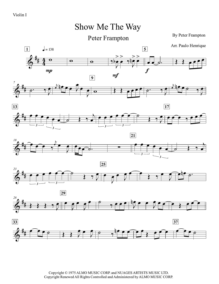 Show Me The Way Show Me The Way String Quartet scores gallery preview page 5