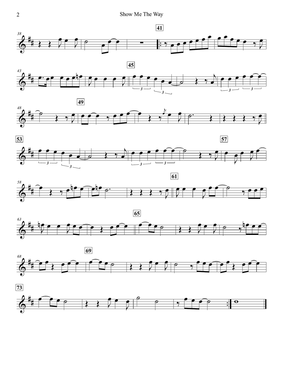 Show Me The Way Show Me The Way String Quartet scores gallery preview page 6