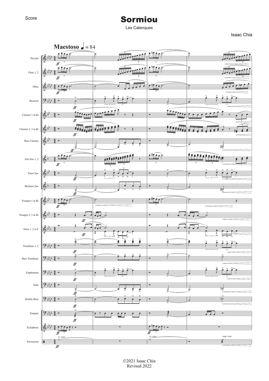 Sormiou Sormiou Concert Band scores gallery preview page 1