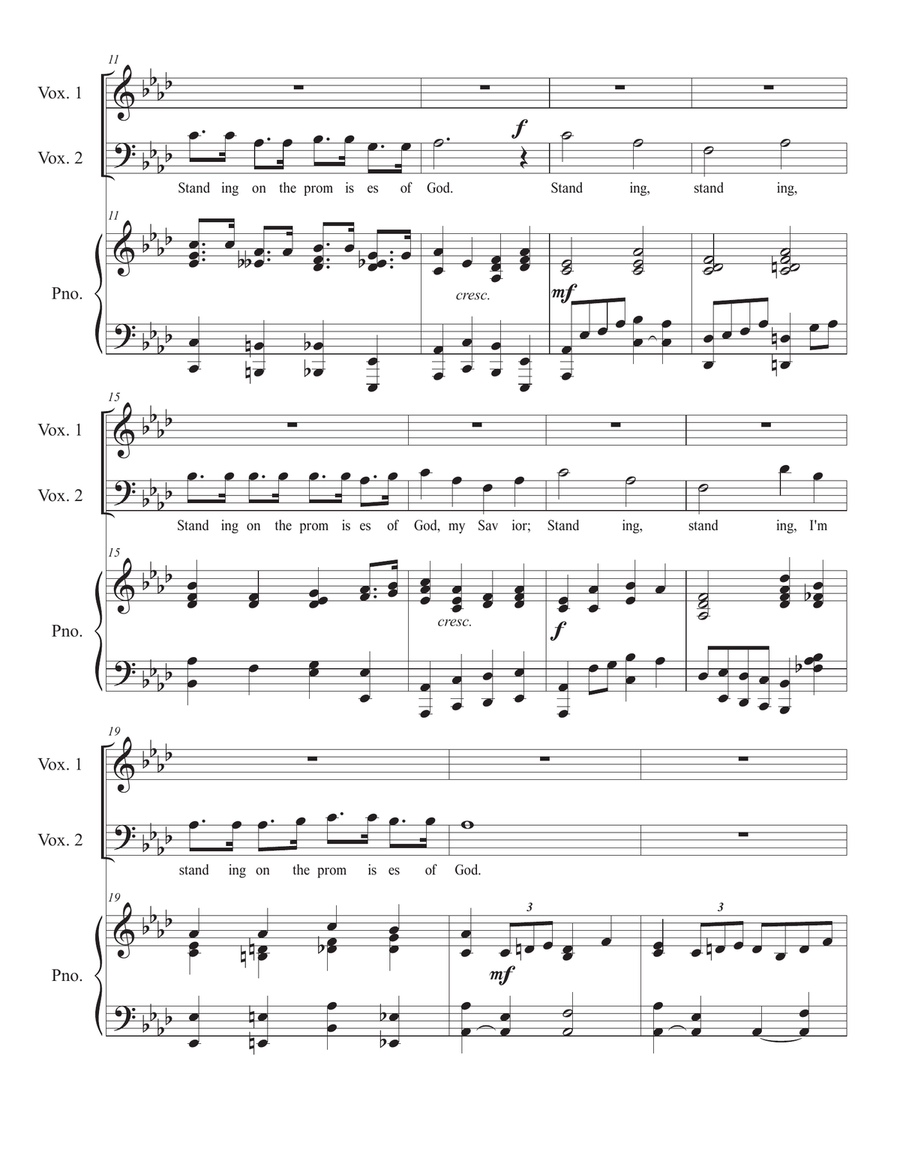 Standing on the Promises SATB CHOIR 4-Part scores gallery preview page 3