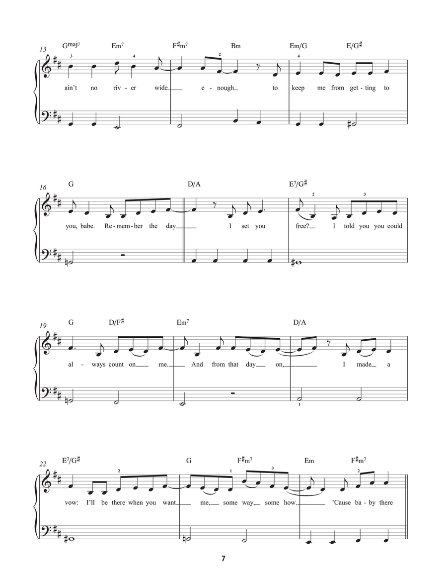 Ain't No Mountain High Enough Easy Piano scores gallery preview page 2