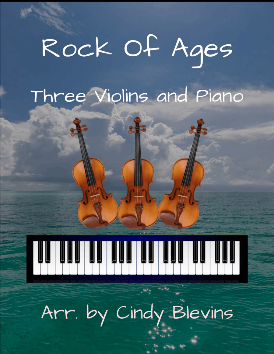 Rock of Ages, for Three Violins and Piano Small Ensemble scores gallery preview page 1