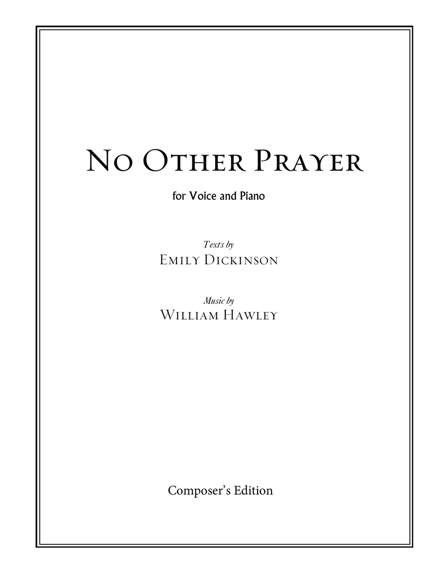 No Other Prayer No Other Prayer Piano, Vocal scores gallery preview page 1