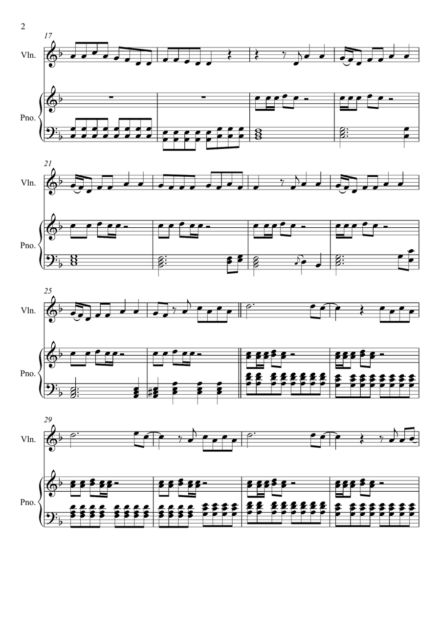 Rolling In The Deep Violin Solo scores gallery preview page 2