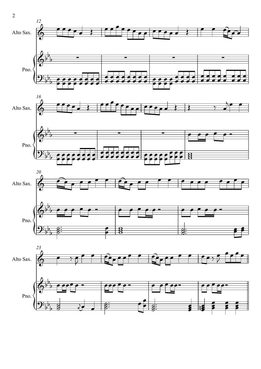 Rolling In The Deep Alto Saxophone scores gallery preview page 2