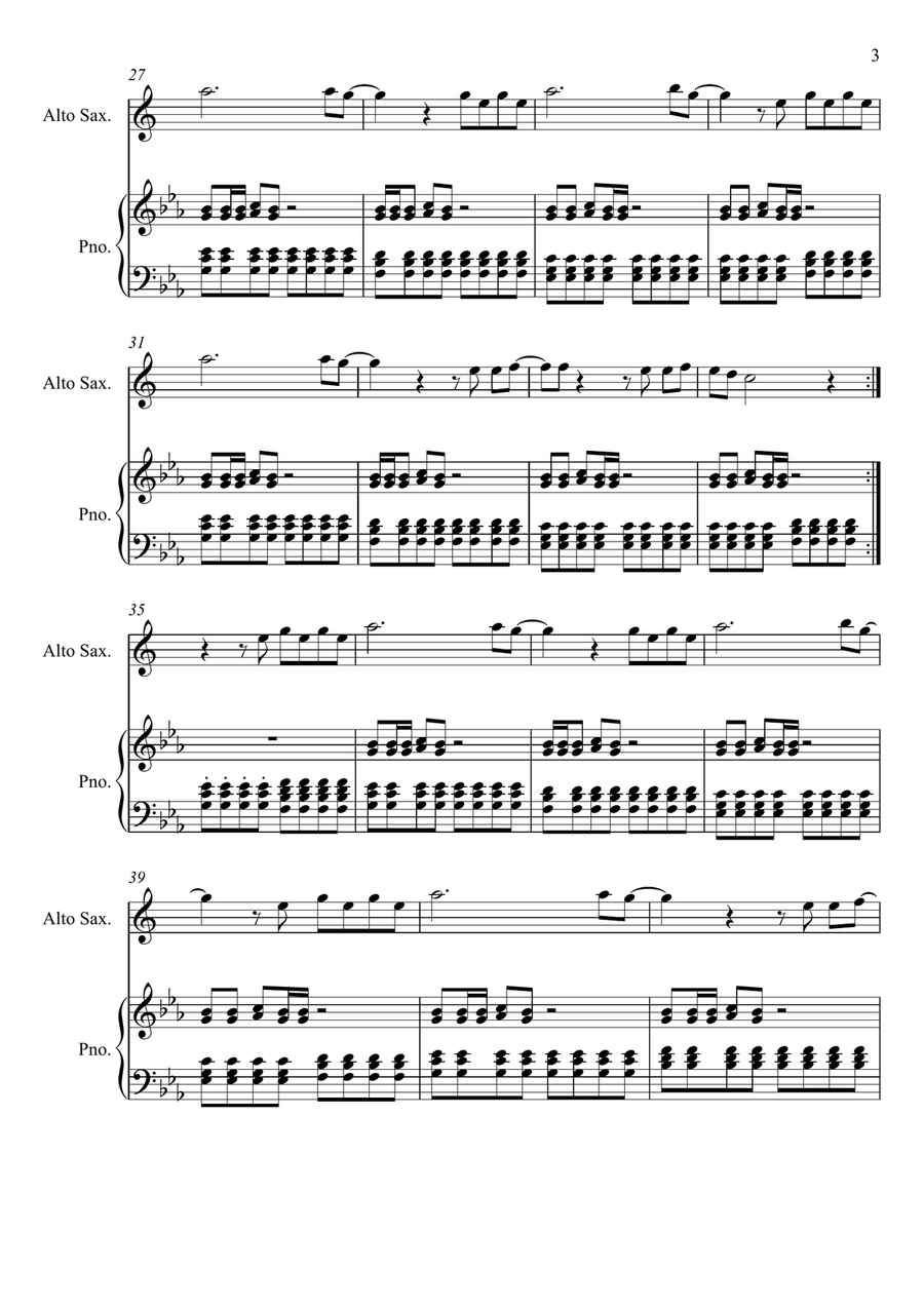 Rolling In The Deep Alto Saxophone scores gallery preview page 3