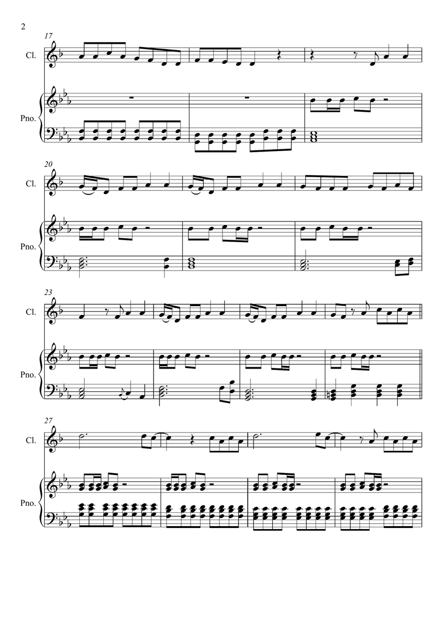 Rolling In The Deep Rolling In The Deep Clarinet Solo scores gallery preview page 2