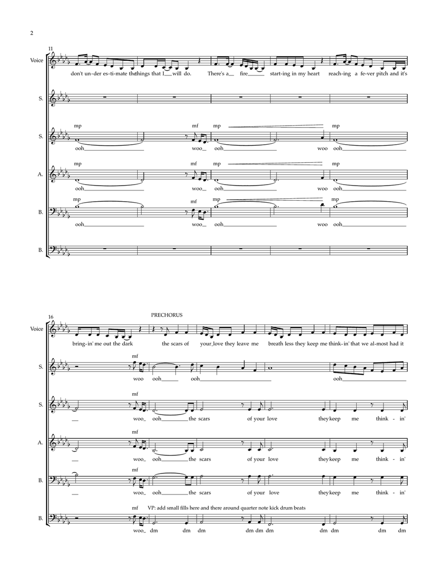 Rolling In The Deep Rolling In The Deep Choir scores gallery preview page 2