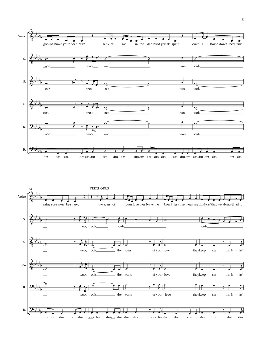 Rolling In The Deep Rolling In The Deep Choir scores gallery preview page 5