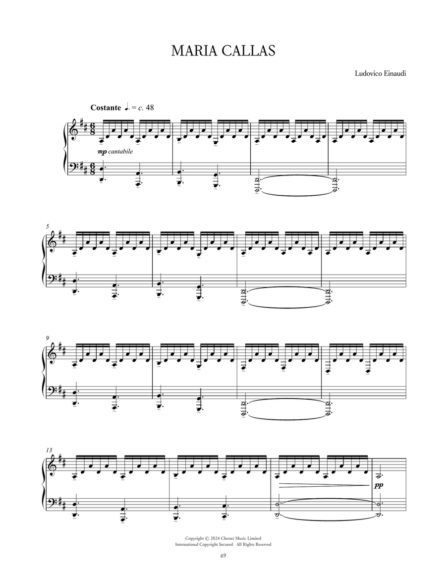 Maria Callas Maria Callas Piano Solo scores gallery preview page 1