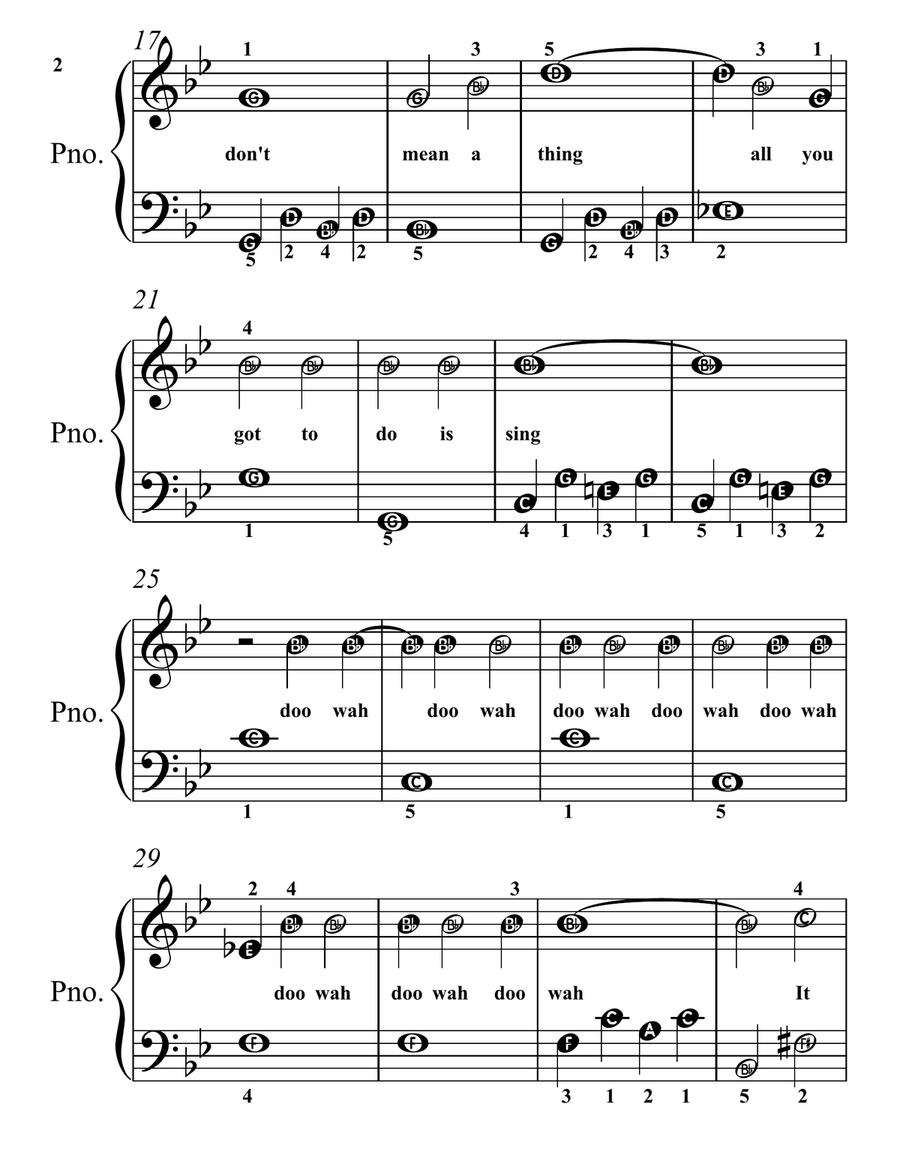 It Don't Mean A Thing (If It Ain't Got That Swing) Piano Method scores gallery preview page 2