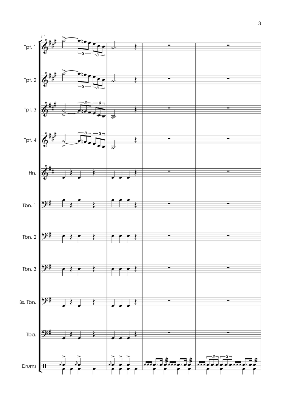 Medley: St. Louis Blues with Moonlight Serenade and In The Mood Brass Ensemble scores gallery preview page 5