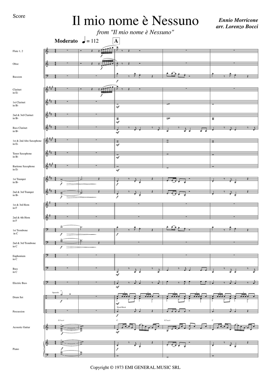 Il Mio Nome E' Nessuno (Cues) Concert Band scores gallery preview page 3