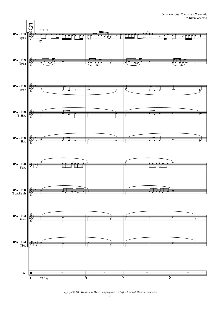 Let It Go Baritone Horn TC scores gallery preview page 2