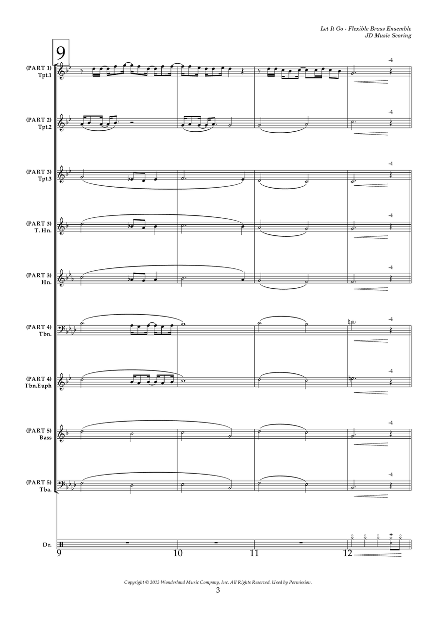 Let It Go Baritone Horn TC scores gallery preview page 3