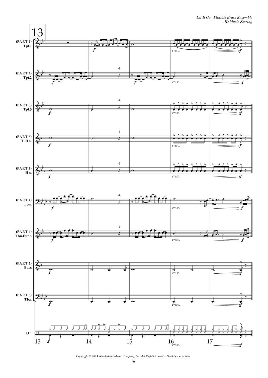 Let It Go Baritone Horn TC scores gallery preview page 4