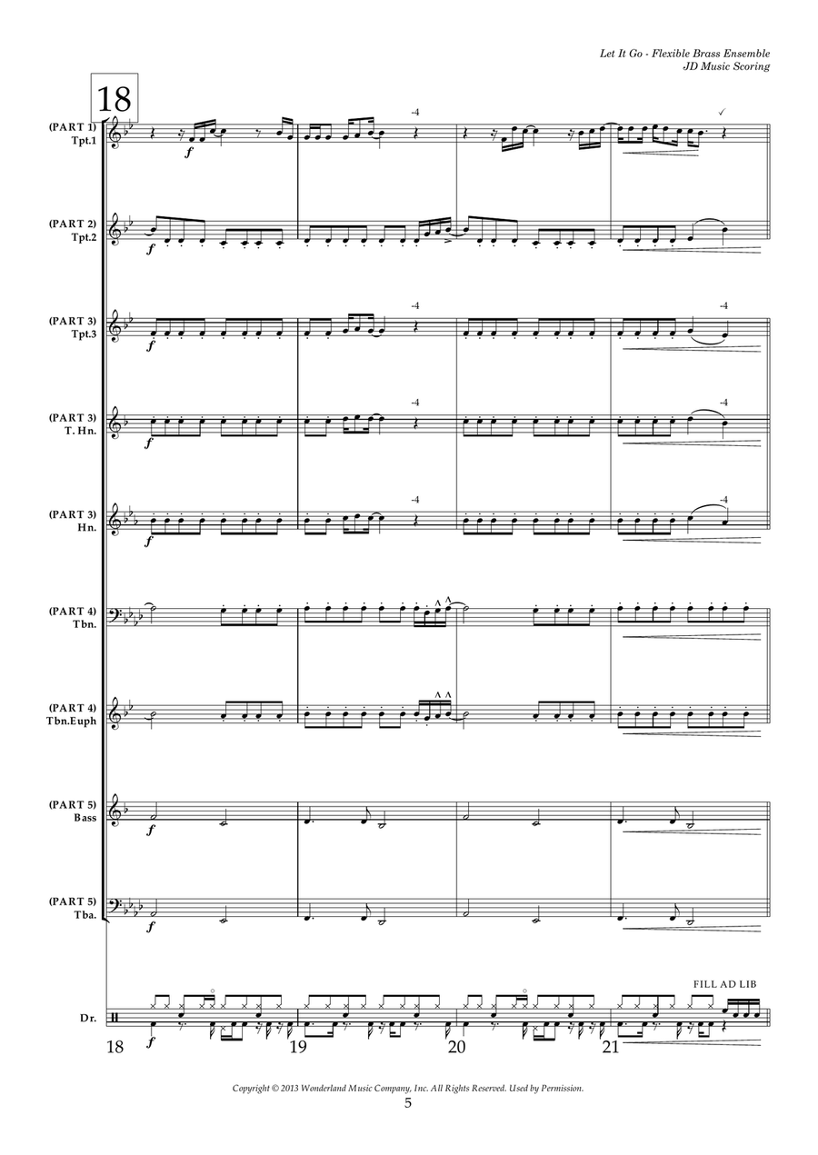 Let It Go Baritone Horn TC scores gallery preview page 5
