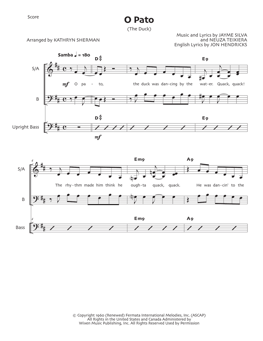 O Pato (The Duck) O Pato (The Duck) 3-Part scores gallery preview page 2