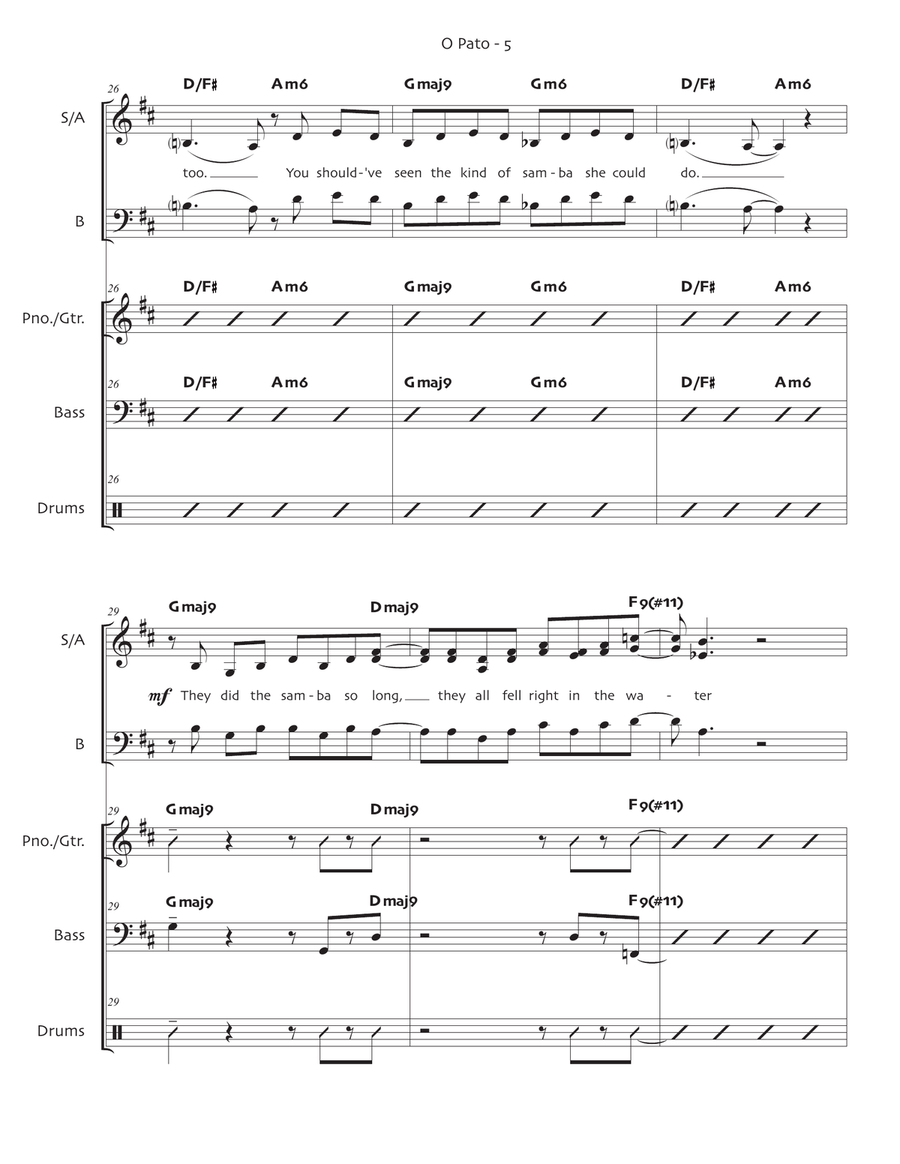 O Pato (The Duck) O Pato (The Duck) 3-Part scores gallery preview page 6