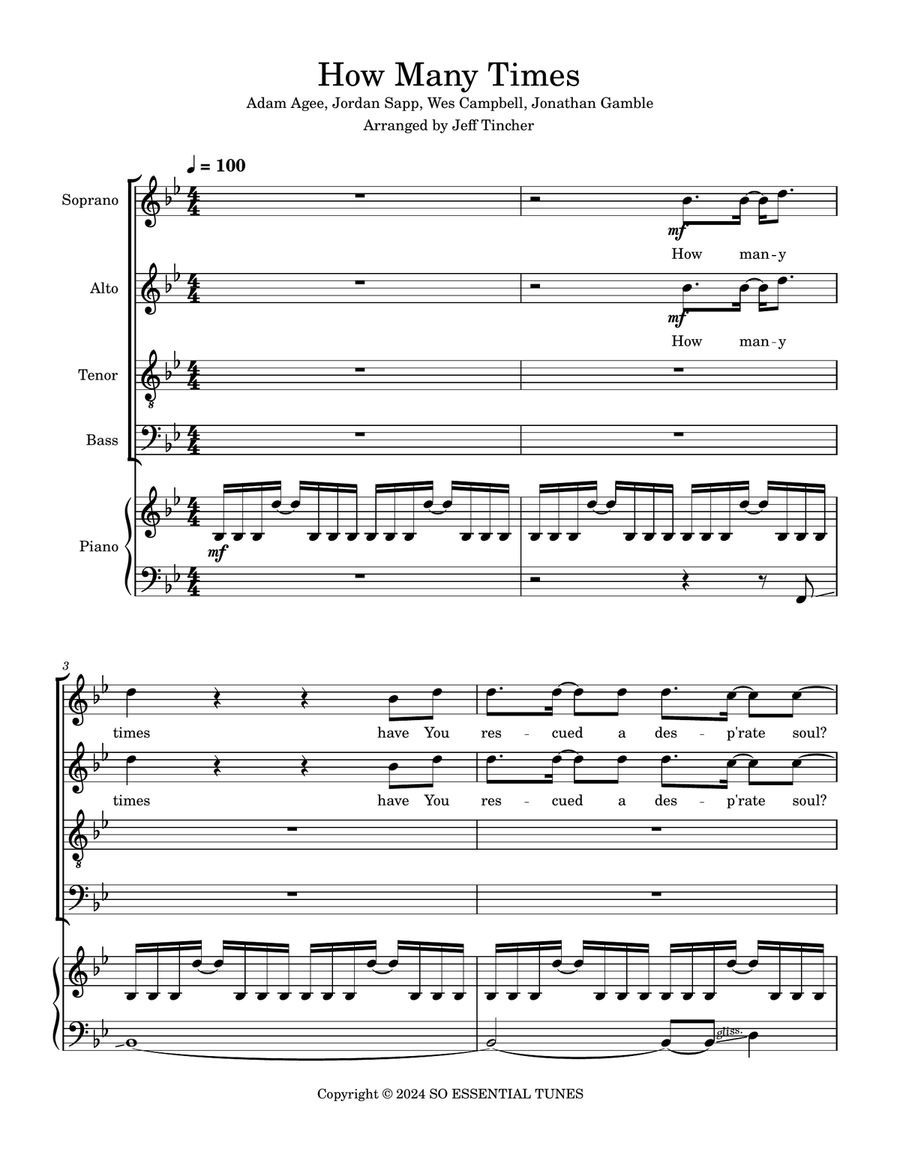 How Many Times How Many Times 4-Part scores gallery preview page 2