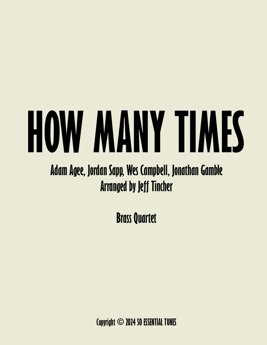 How Many Times Brass Quartet scores gallery preview page 1
