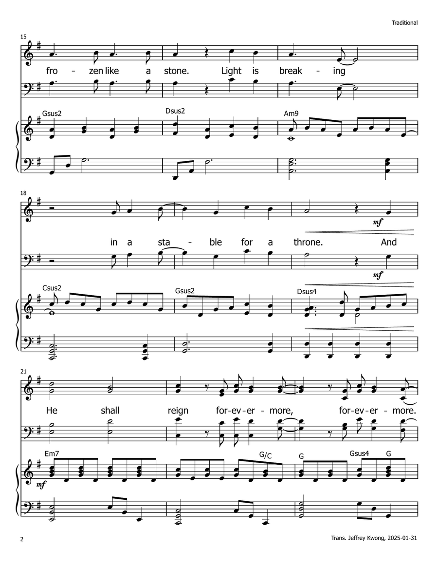 He Shall Reign Forevermore 4-Part scores gallery preview page 2
