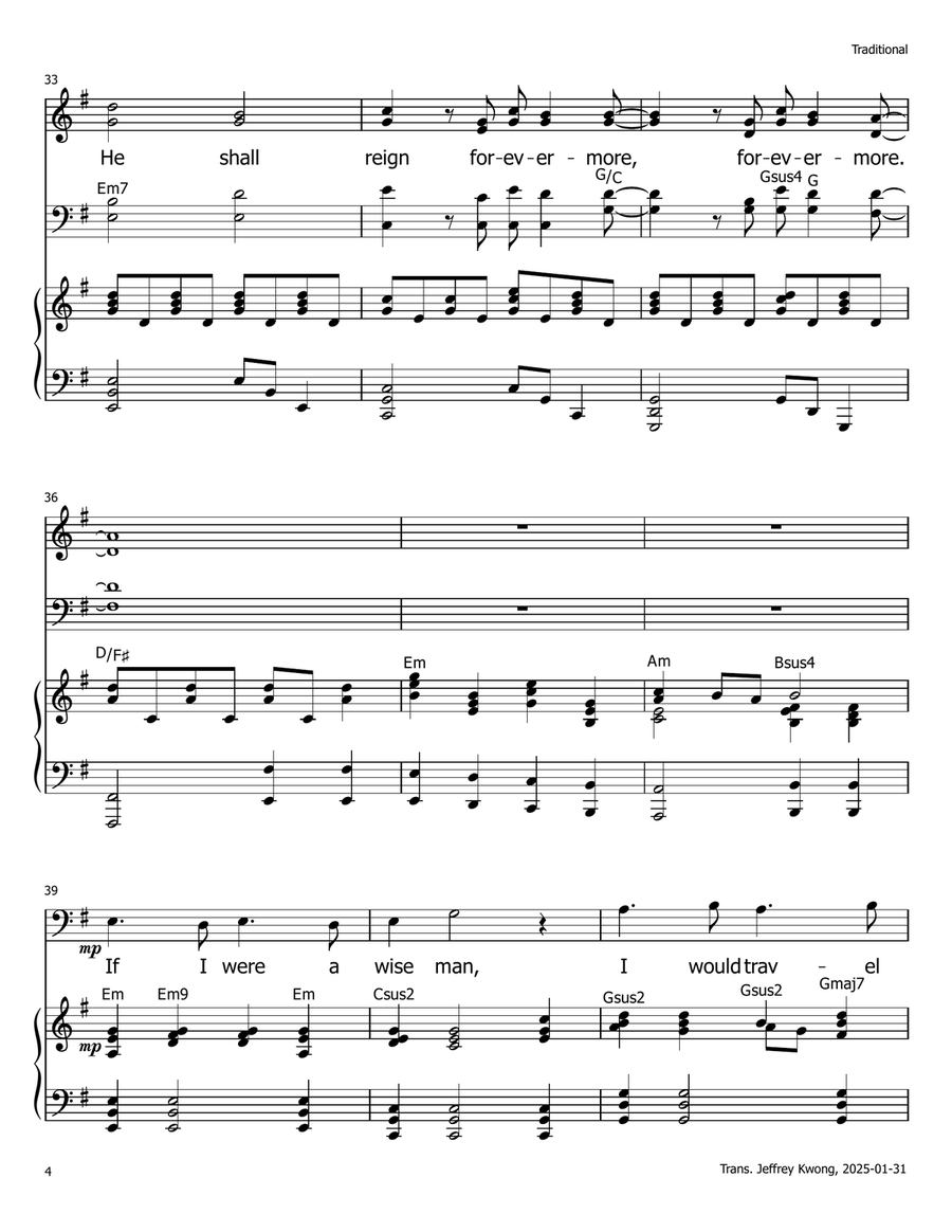 He Shall Reign Forevermore 4-Part scores gallery preview page 4
