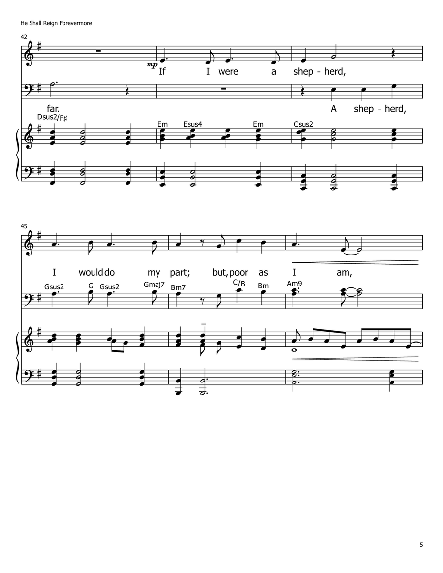 He Shall Reign Forevermore 4-Part scores gallery preview page 5