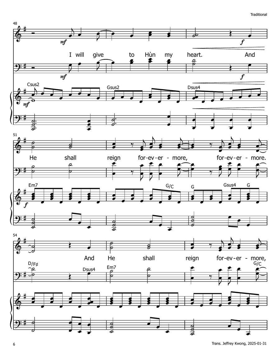 He Shall Reign Forevermore 4-Part scores gallery preview page 6