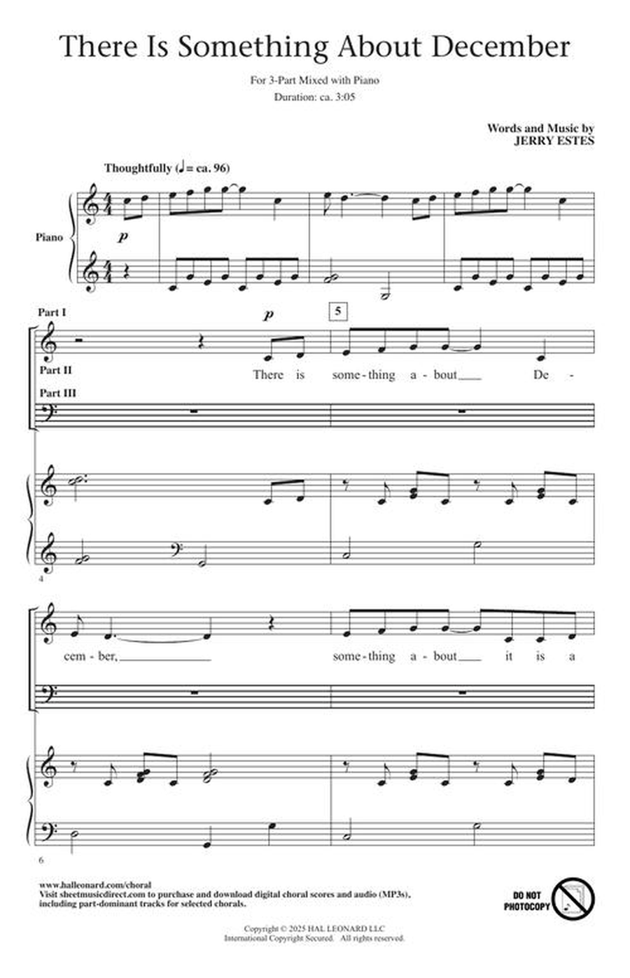 There Is Something About December 3-Part scores gallery preview page 3