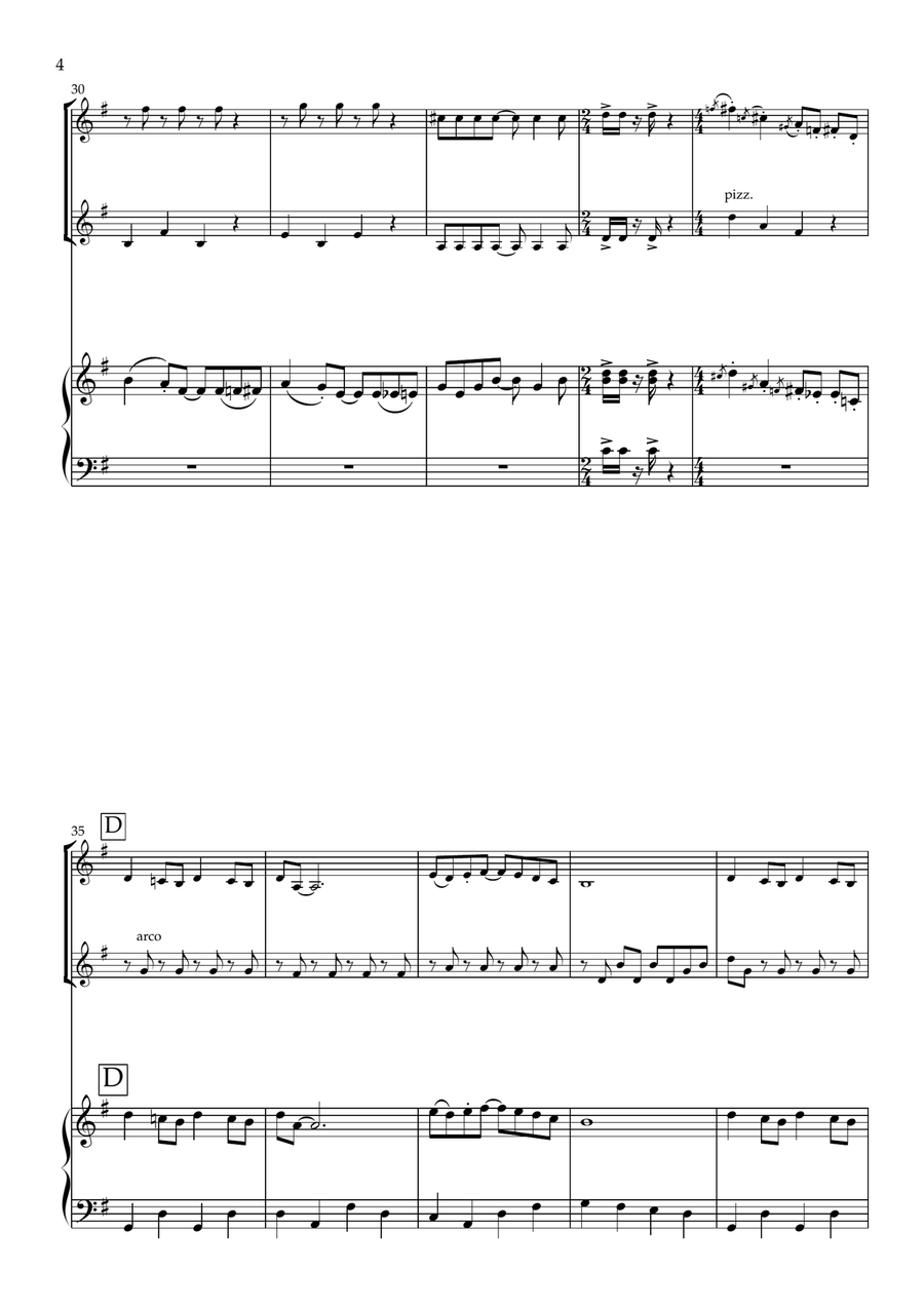 Wallace And Gromit Theme String Duet scores gallery preview page 6