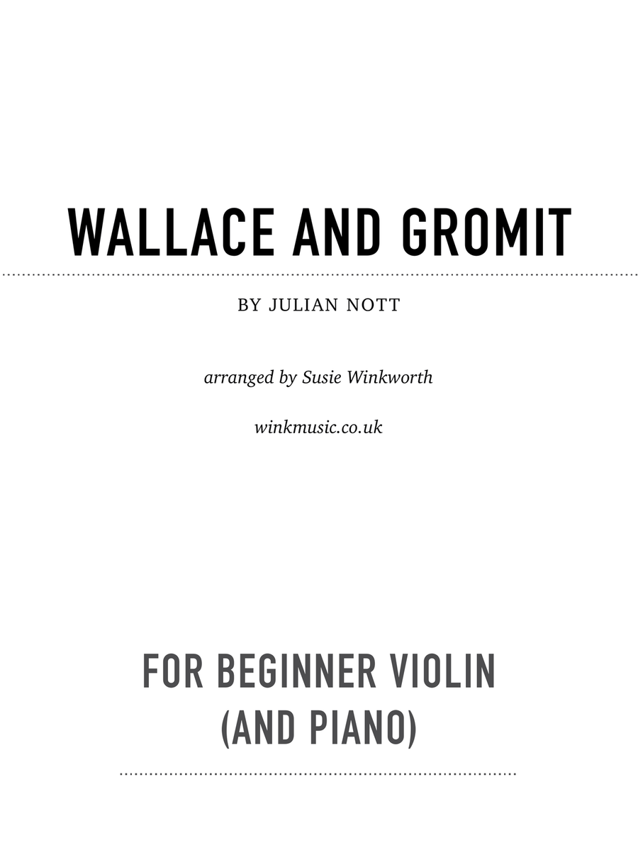 Wallace And Gromit Theme Wallace And Gromit Theme Chamber Music scores gallery preview page 1