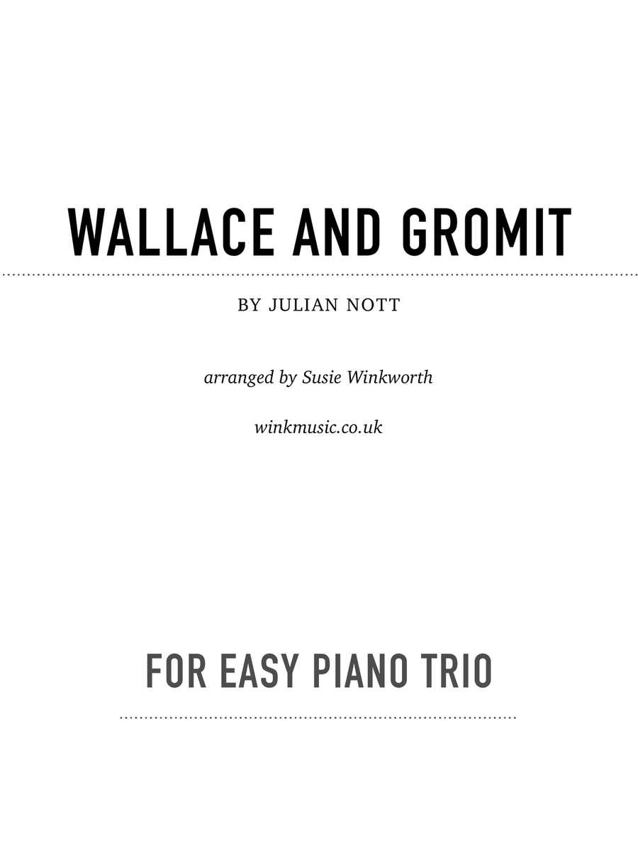Wallace And Gromit Theme Piano Trio scores gallery preview page 1