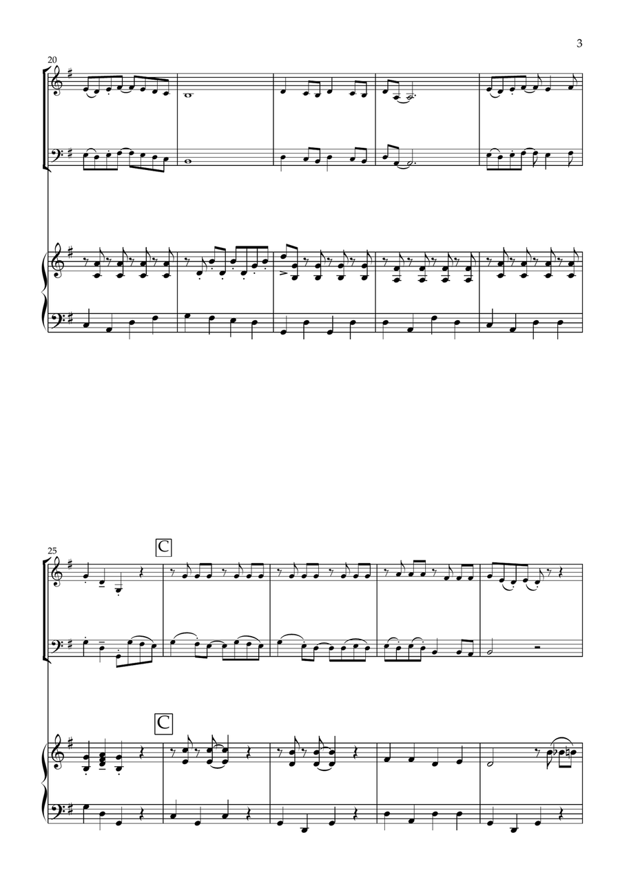 Wallace And Gromit Theme Piano Trio scores gallery preview page 5