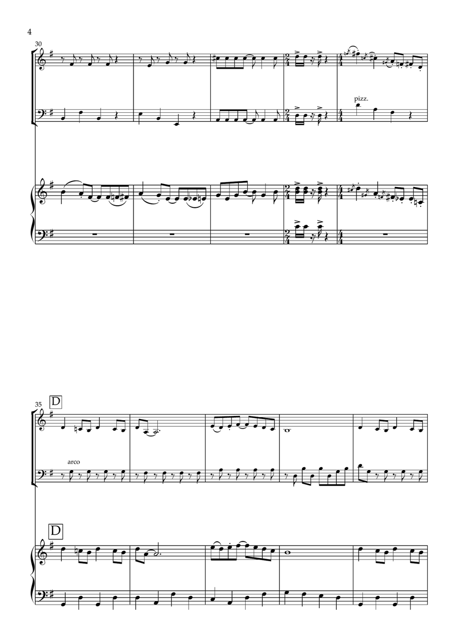 Wallace And Gromit Theme Piano Trio scores gallery preview page 6