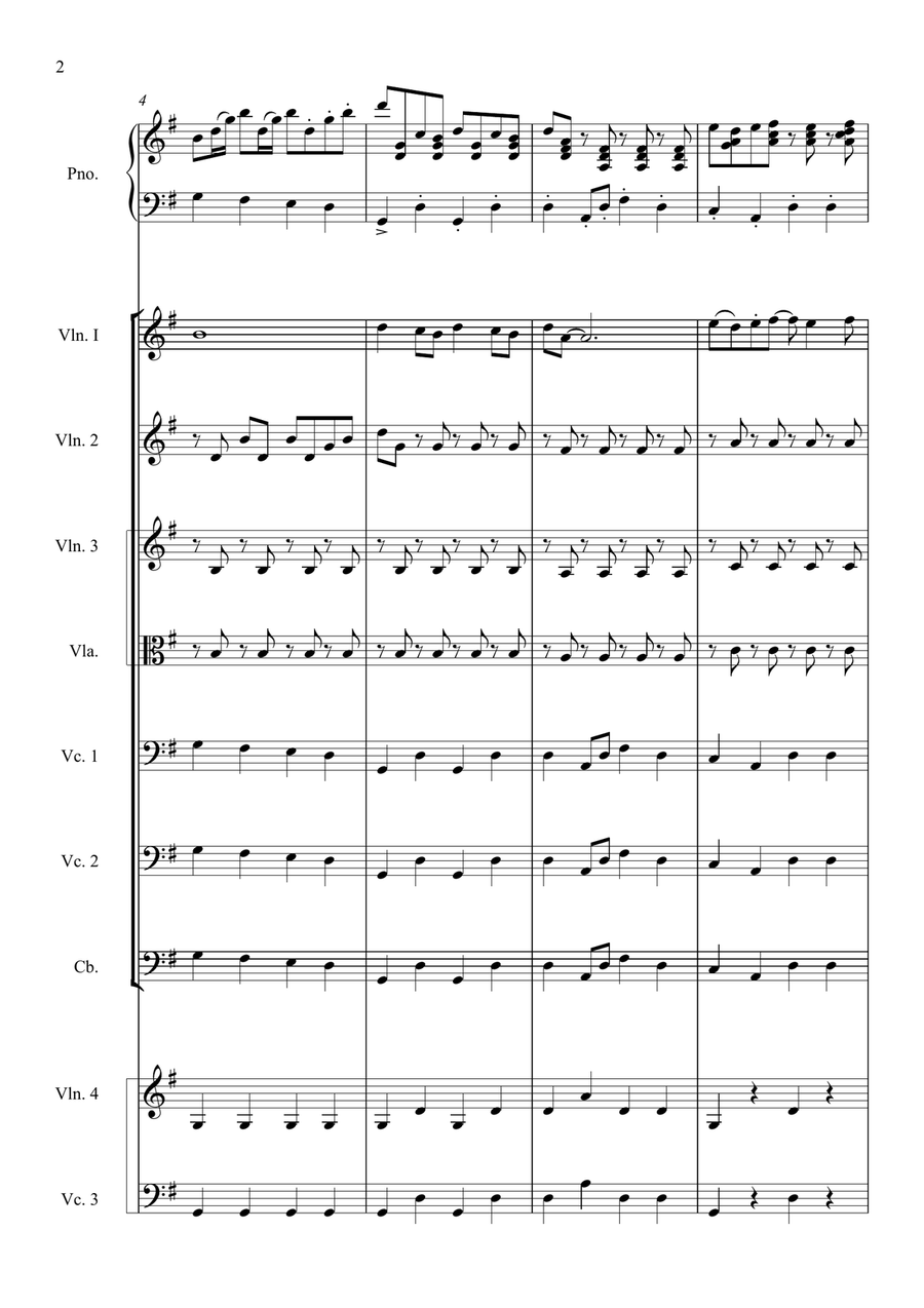 Wallace And Gromit Theme String Orchestra scores gallery preview page 4