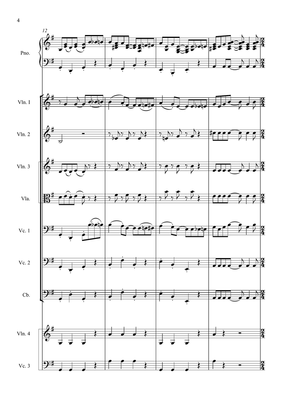 Wallace And Gromit Theme String Orchestra scores gallery preview page 6