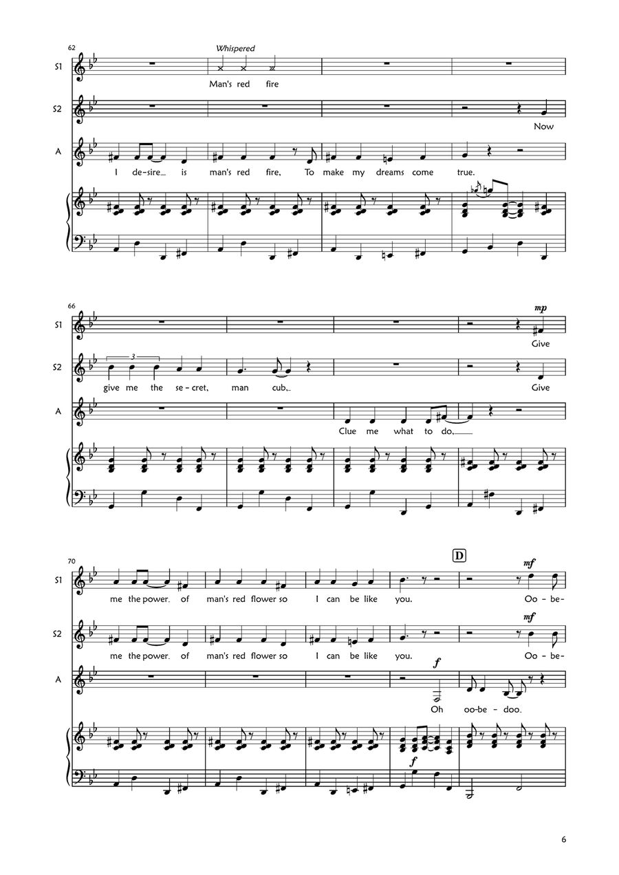 I Wan'na Be Like You (The Monkey Song) SSA scores gallery preview page 6