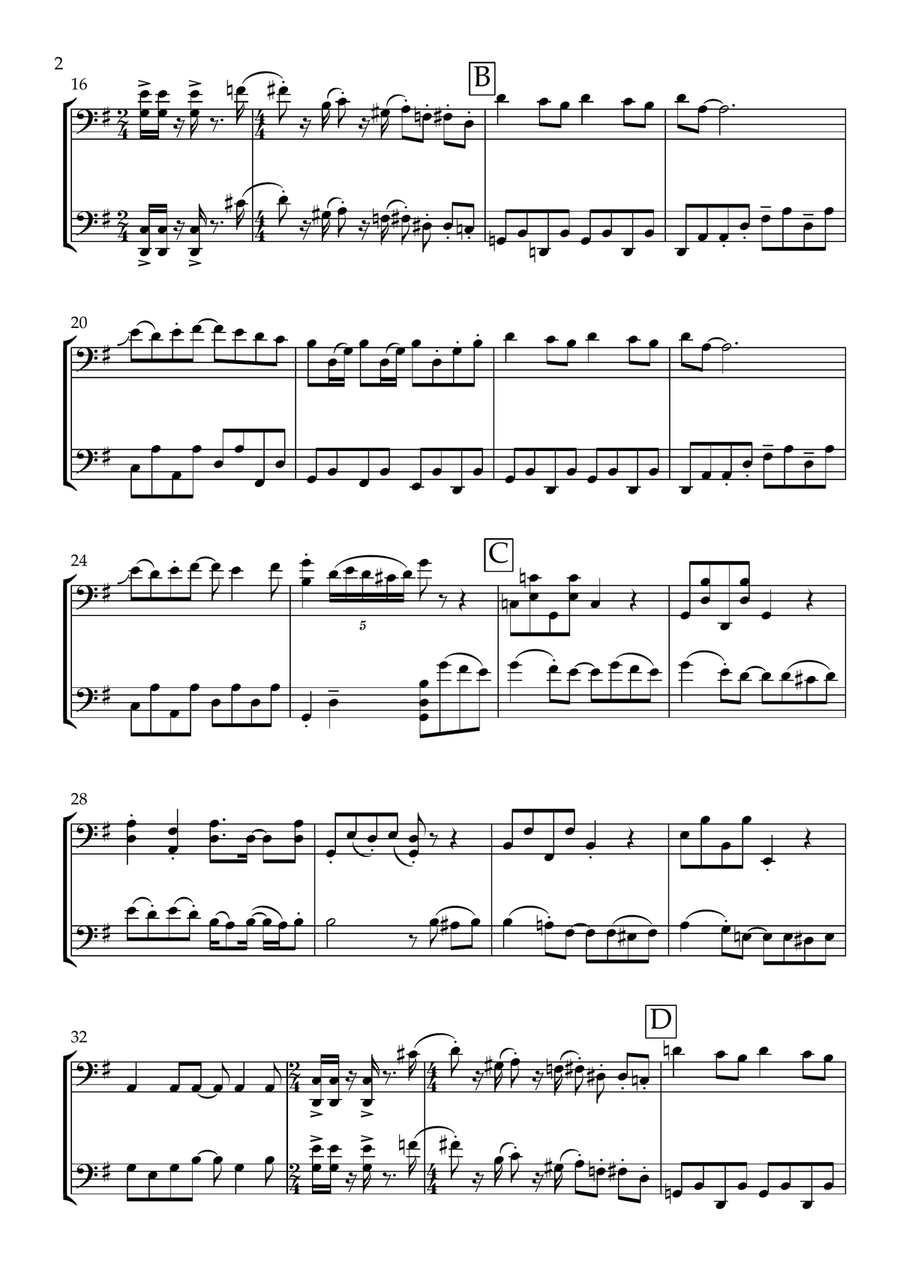 Wallace And Gromit Theme String Duet scores gallery preview page 4
