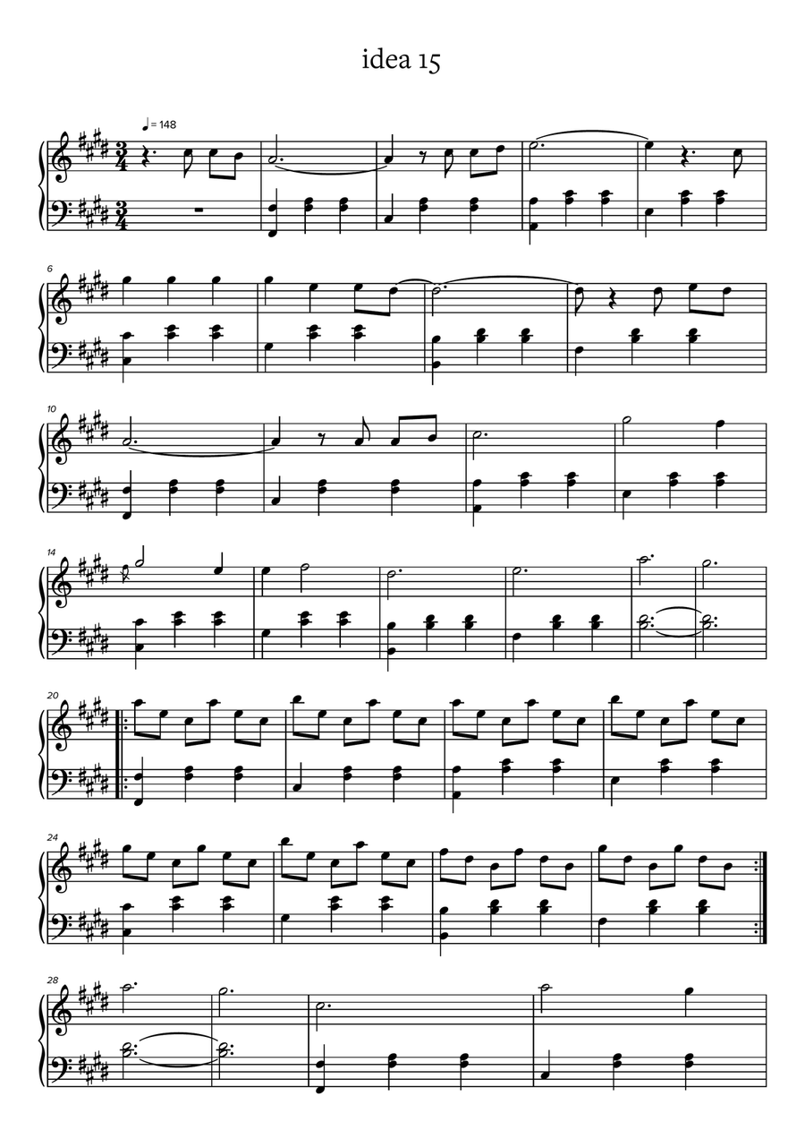 Idea 15 Idea 15 Easy Piano scores gallery preview page 1