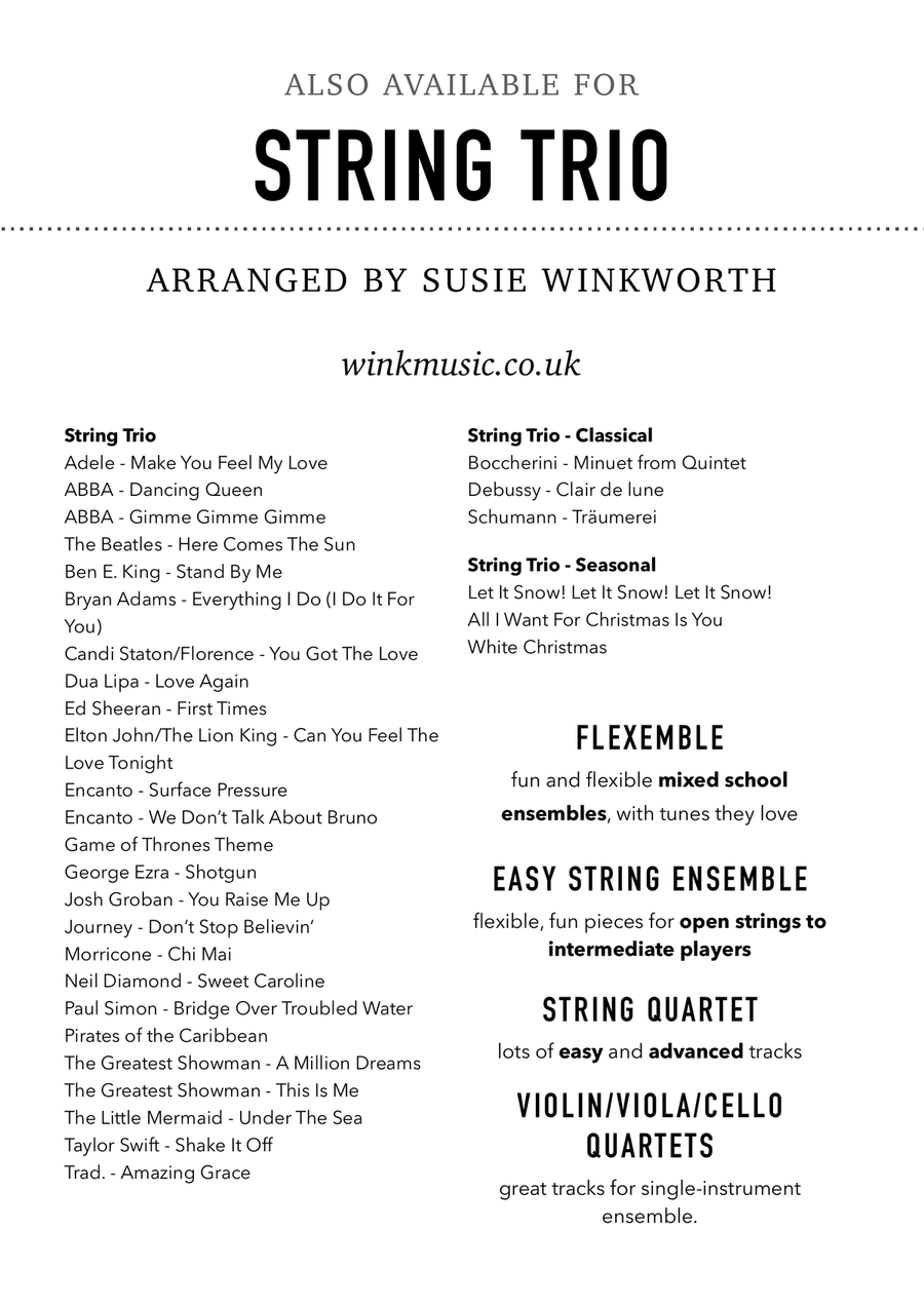 Wallace And Gromit Theme String Trio scores gallery preview page 2