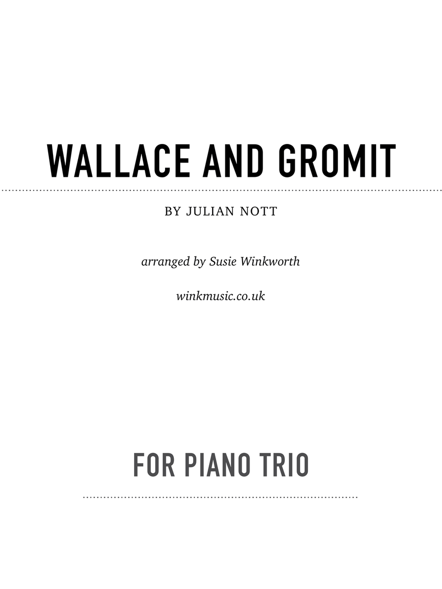 Wallace And Gromit Theme Wallace And Gromit Theme Piano Trio scores gallery preview page 1