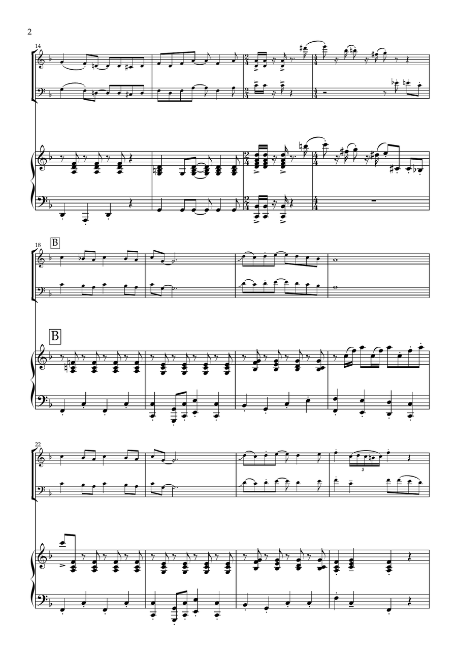 Wallace And Gromit Theme Wallace And Gromit Theme Piano Trio scores gallery preview page 5